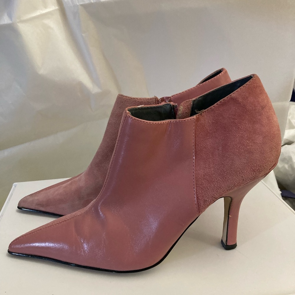 Sam & Libby Light Pink 3" High Heel Booties Sz 7M